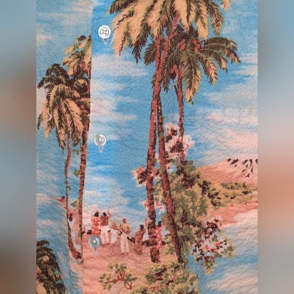 Tori Richard Hawaii Seersucker Camp Shirt Button Up Aloha Tropical Size XXL - Picture 3 of 12